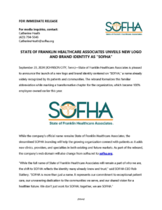 State of Franklin Healthcare Associates Unveils New Logo and Brand ...